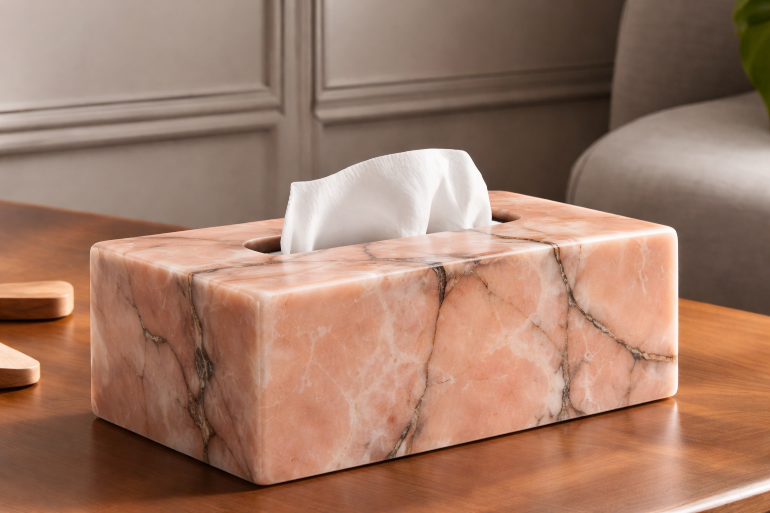 Tissue Box - Pink Onyx