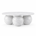 Orb Table – Carrara Marble