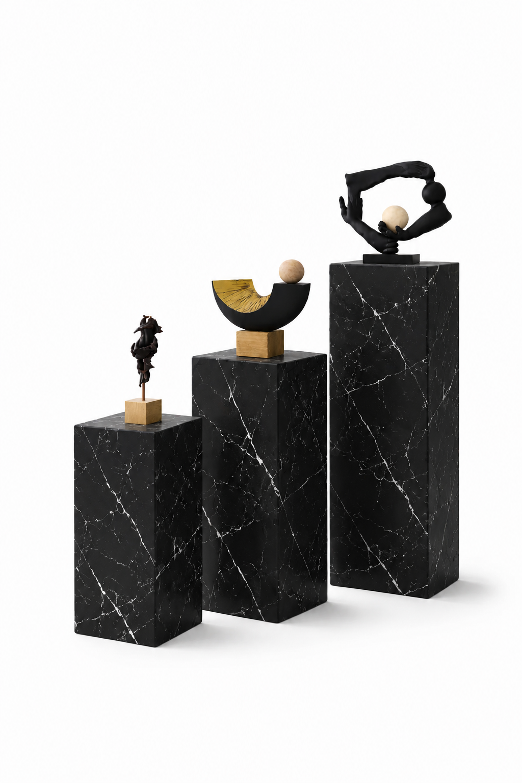 Pedestal Trio | Nero