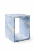 Quadris Side Table - Blue Onyx