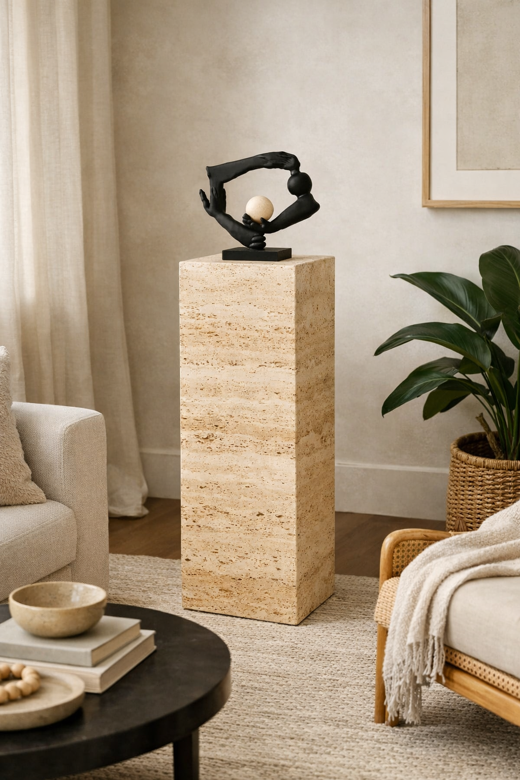 Pedestal | Travertine