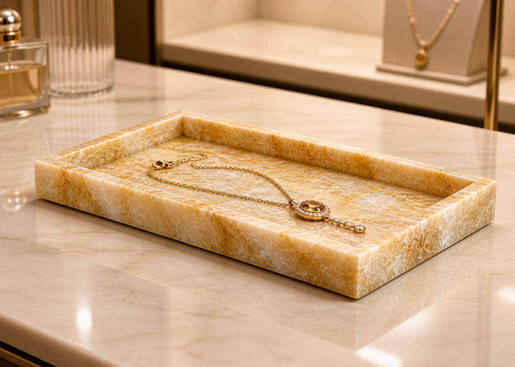 Linea Tray - Gold Onyx