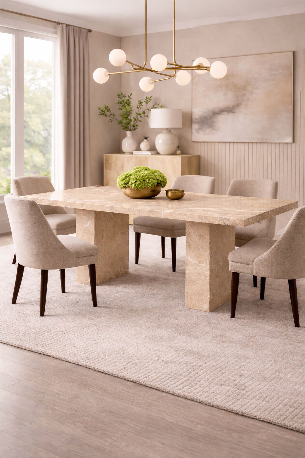 SIENNA Dining Table – 180 | Travertine