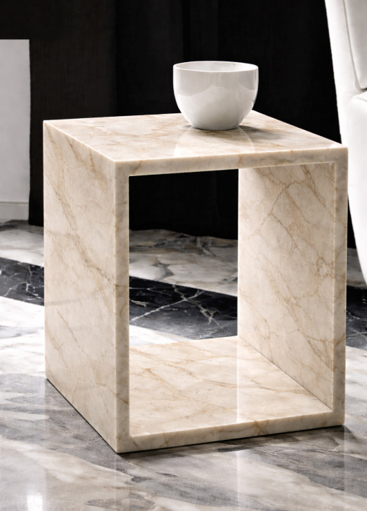 Quadris Side Table - Beige