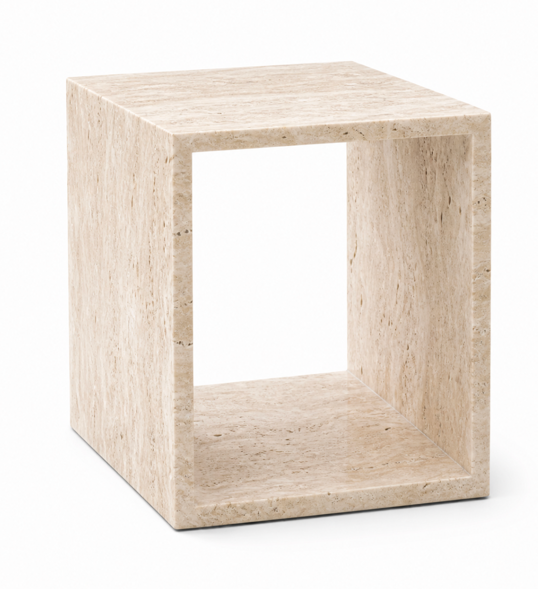 Quadris Side Table | Travertine