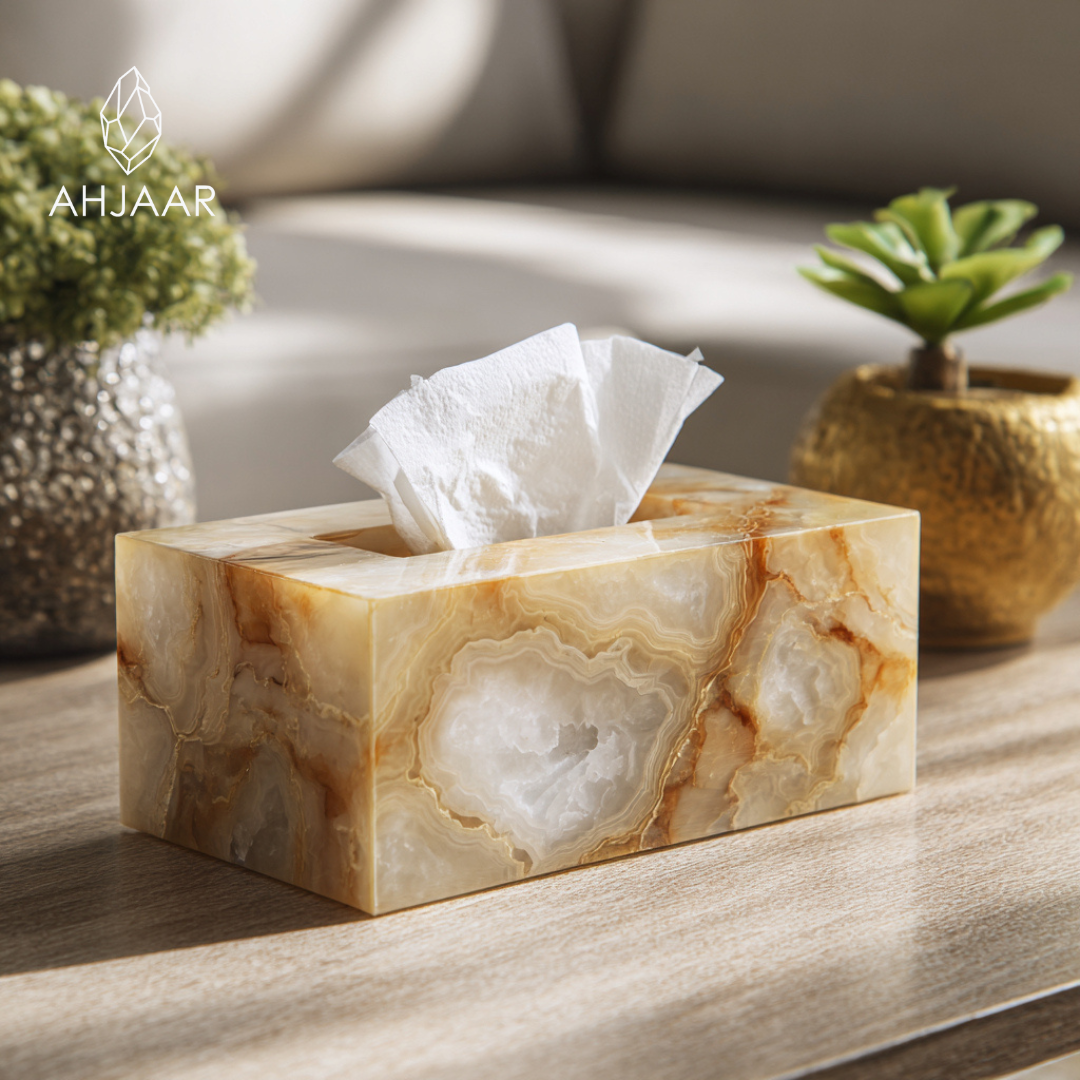Tissue Box - Honey Onyx